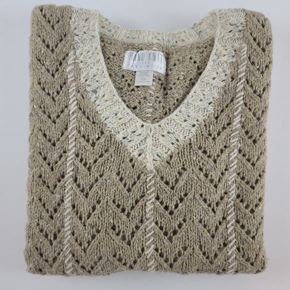 Hand Knit for The Limited V Neck Sweater S… - Picture 1 of 8